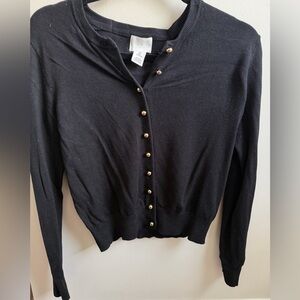 H&M Black Cardigan Sweater